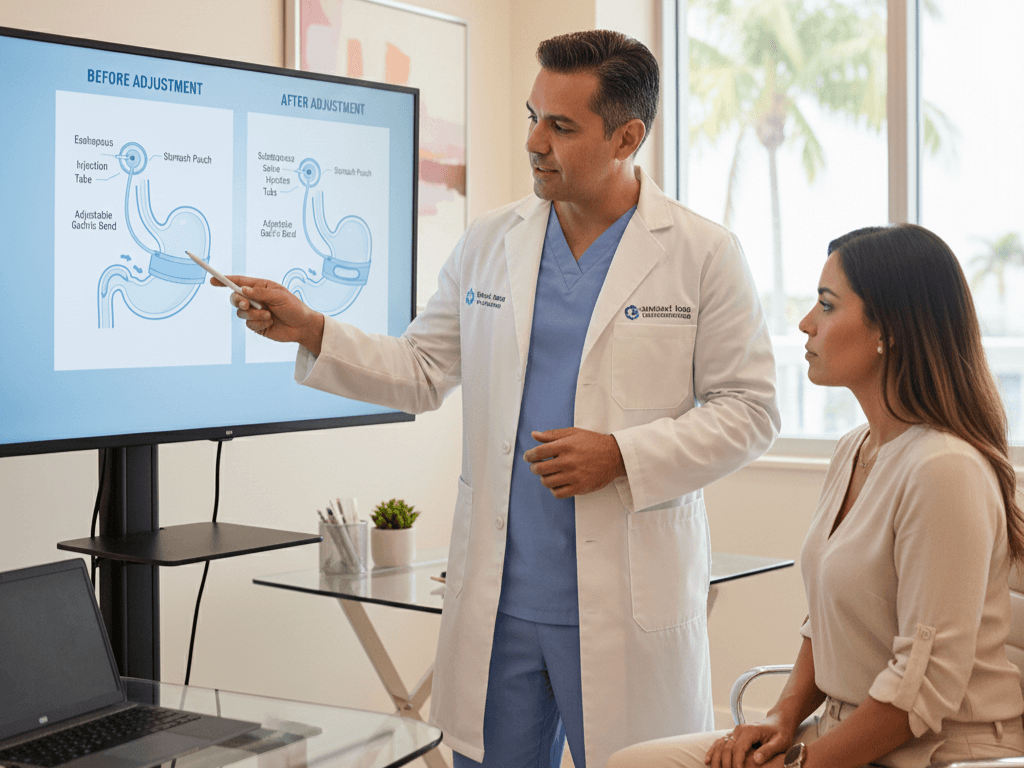 ¿Cuándo debe ajustarse una banda gástrica?