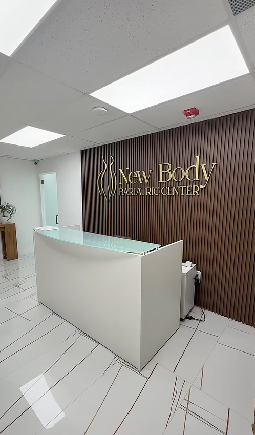 Recepción de New Body Surgery Miami